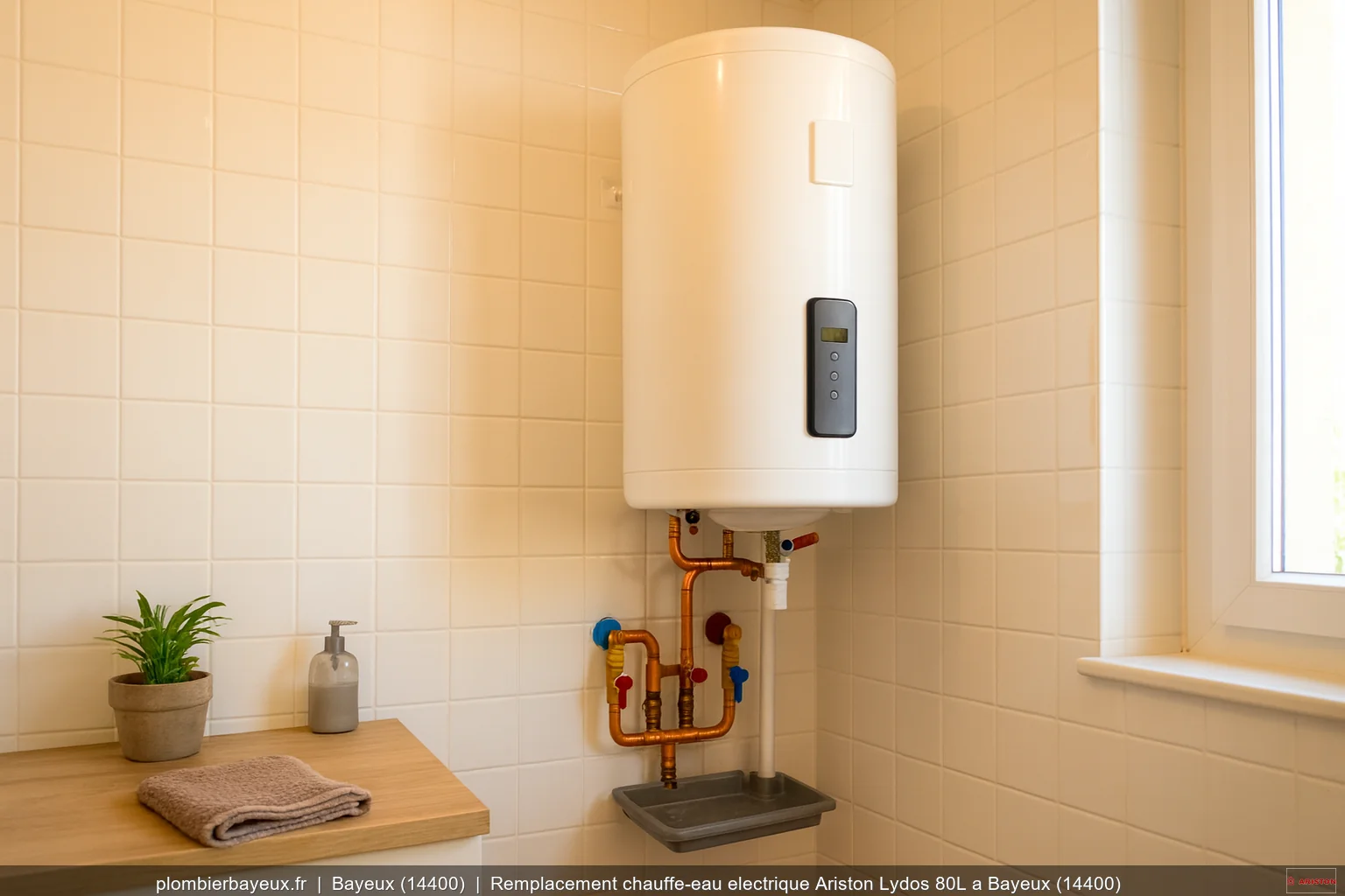 Remplacement chauffe-eau electrique Ariston Lydos 80L a Bayeux (14400)