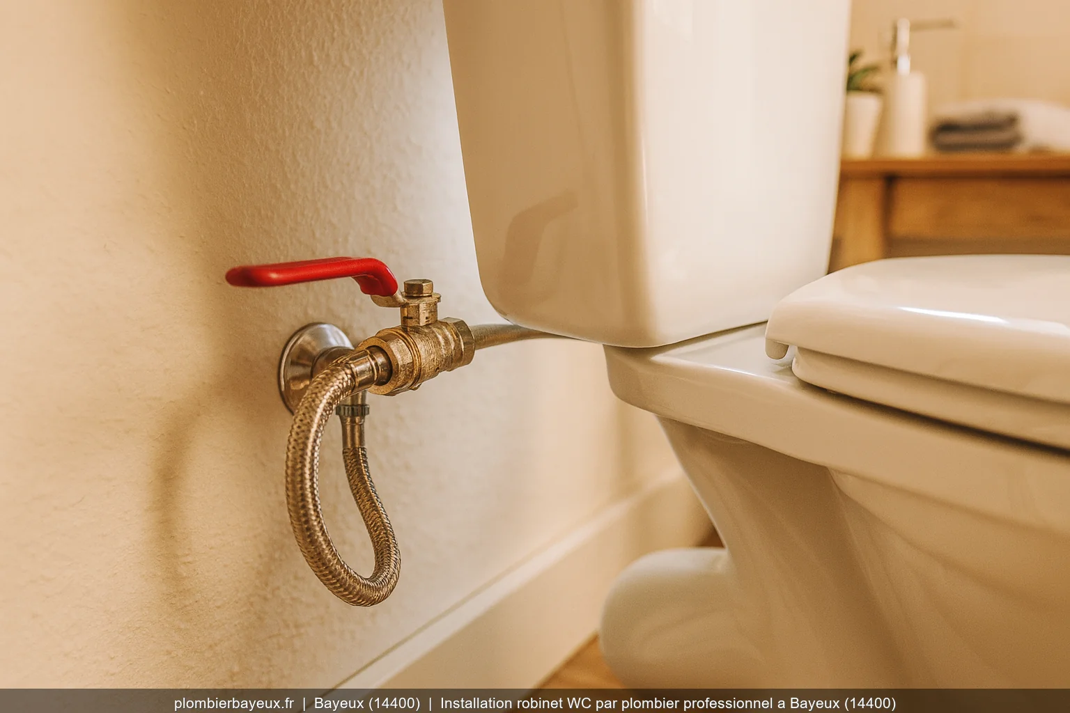 Installation robinet WC par plombier professionnel a Bayeux (14400)